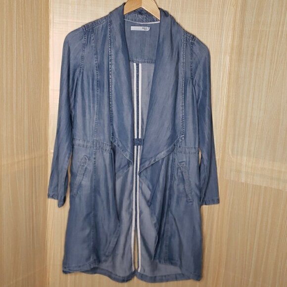 Max Jeans Tops - Max Jeans Womens Open Front Denim Look Tencel Duster XS